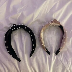 Velvet Pearl Headband Set